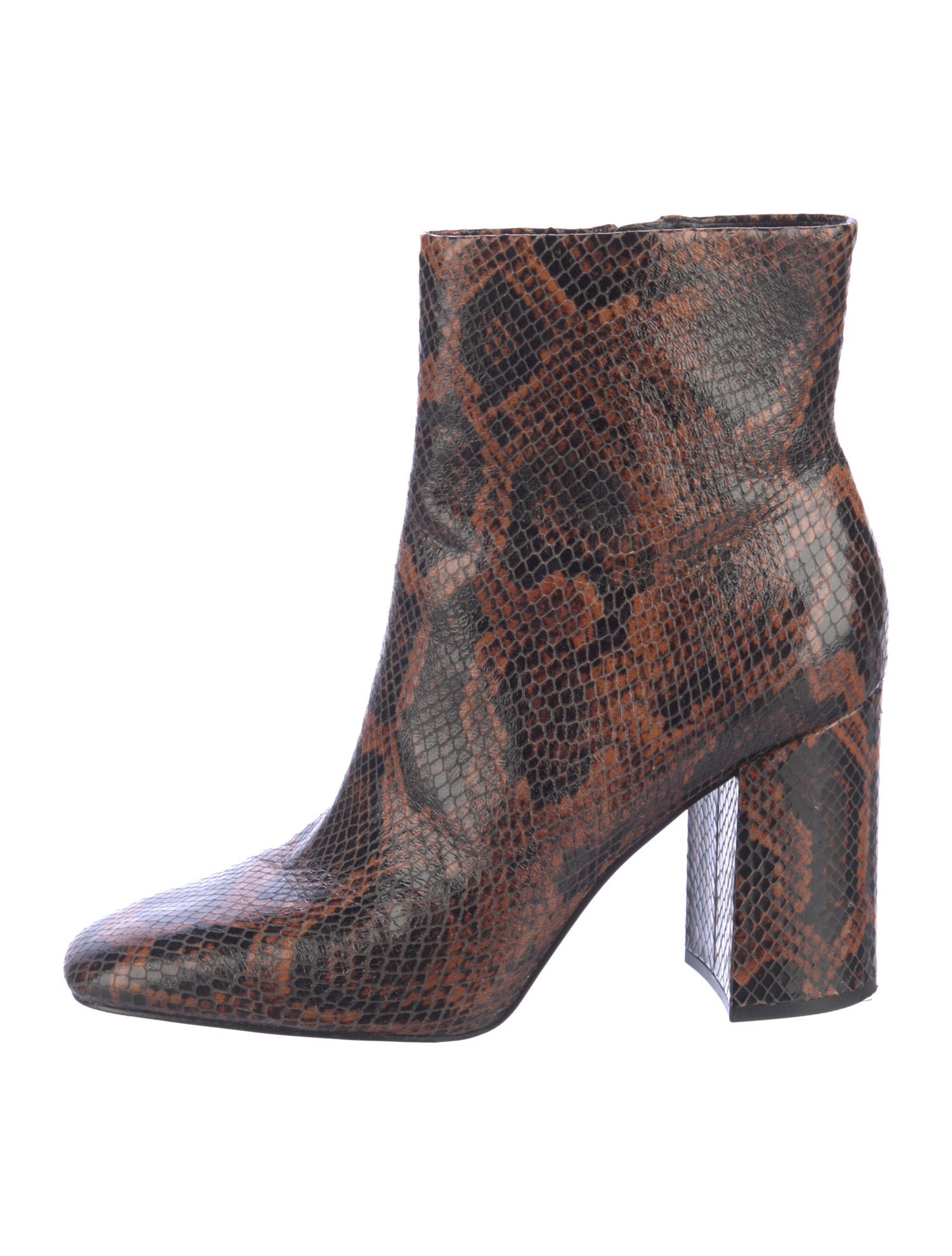 Ash Leather Animal Print Boots