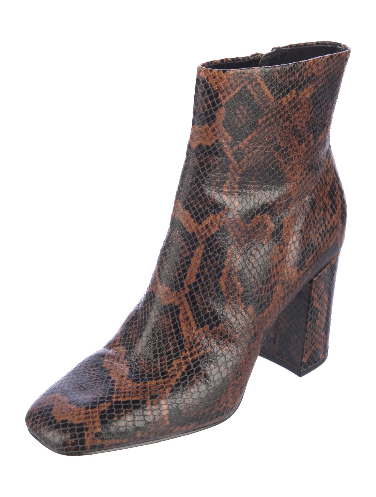Ash Leather Animal Print Boots