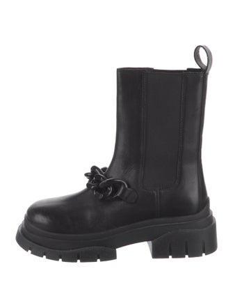 Ash Leather Combat Boots