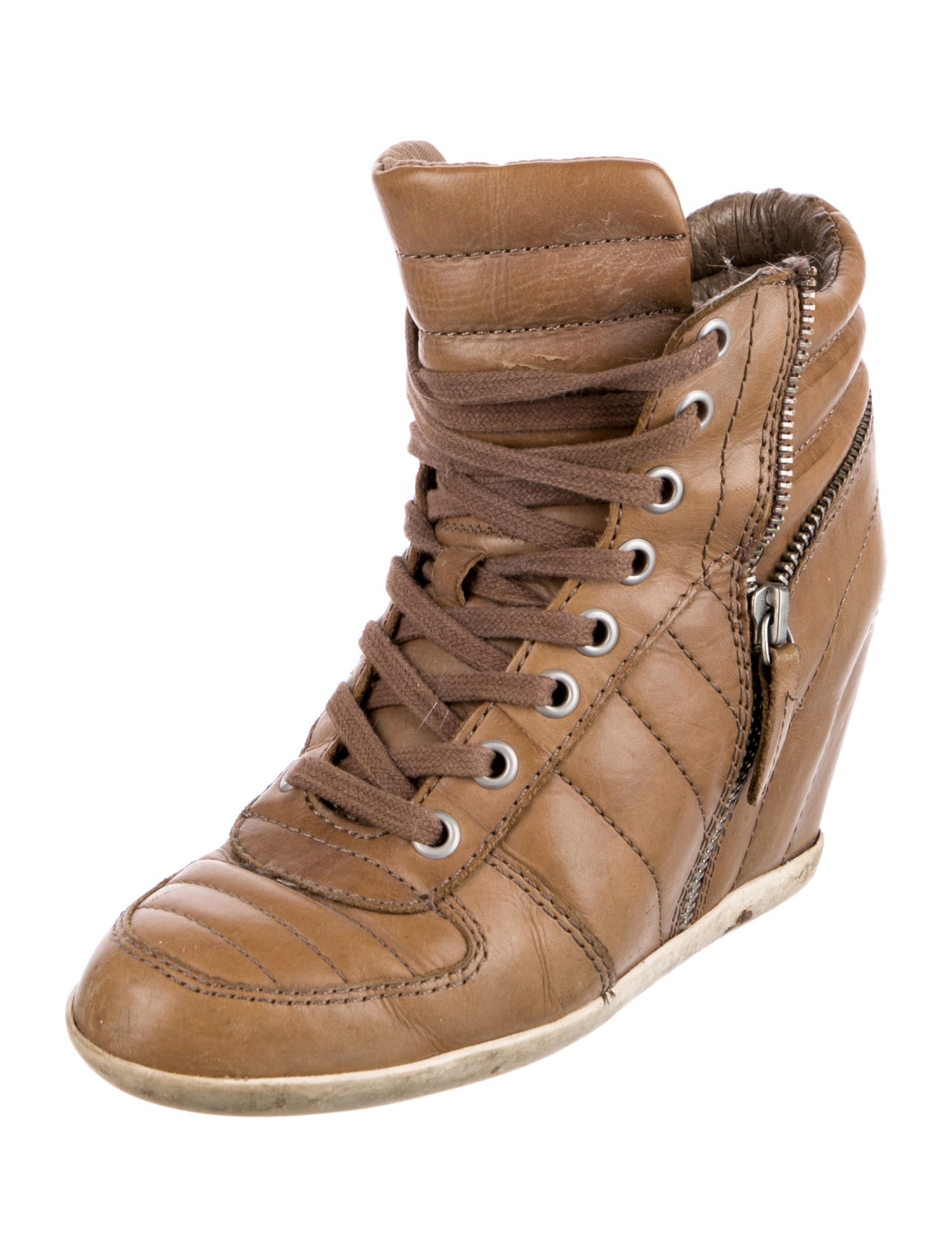 Ash Leather Lace-Up Boots