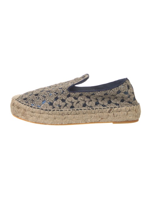 Ash Lace Pattern Glitter Accents Espadrilles