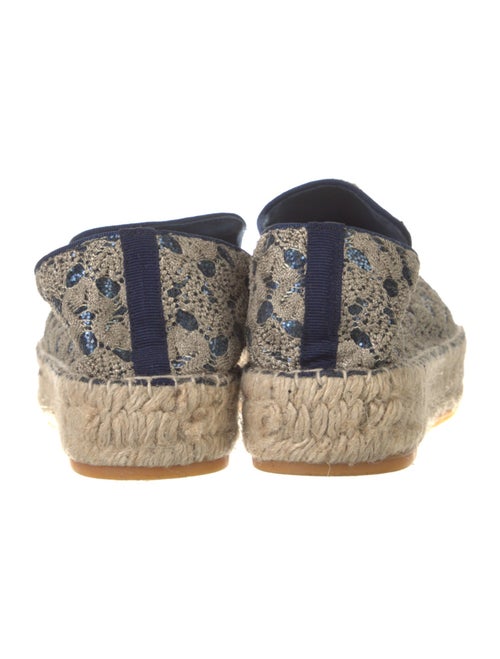 Ash Lace Pattern Glitter Accents Espadrilles