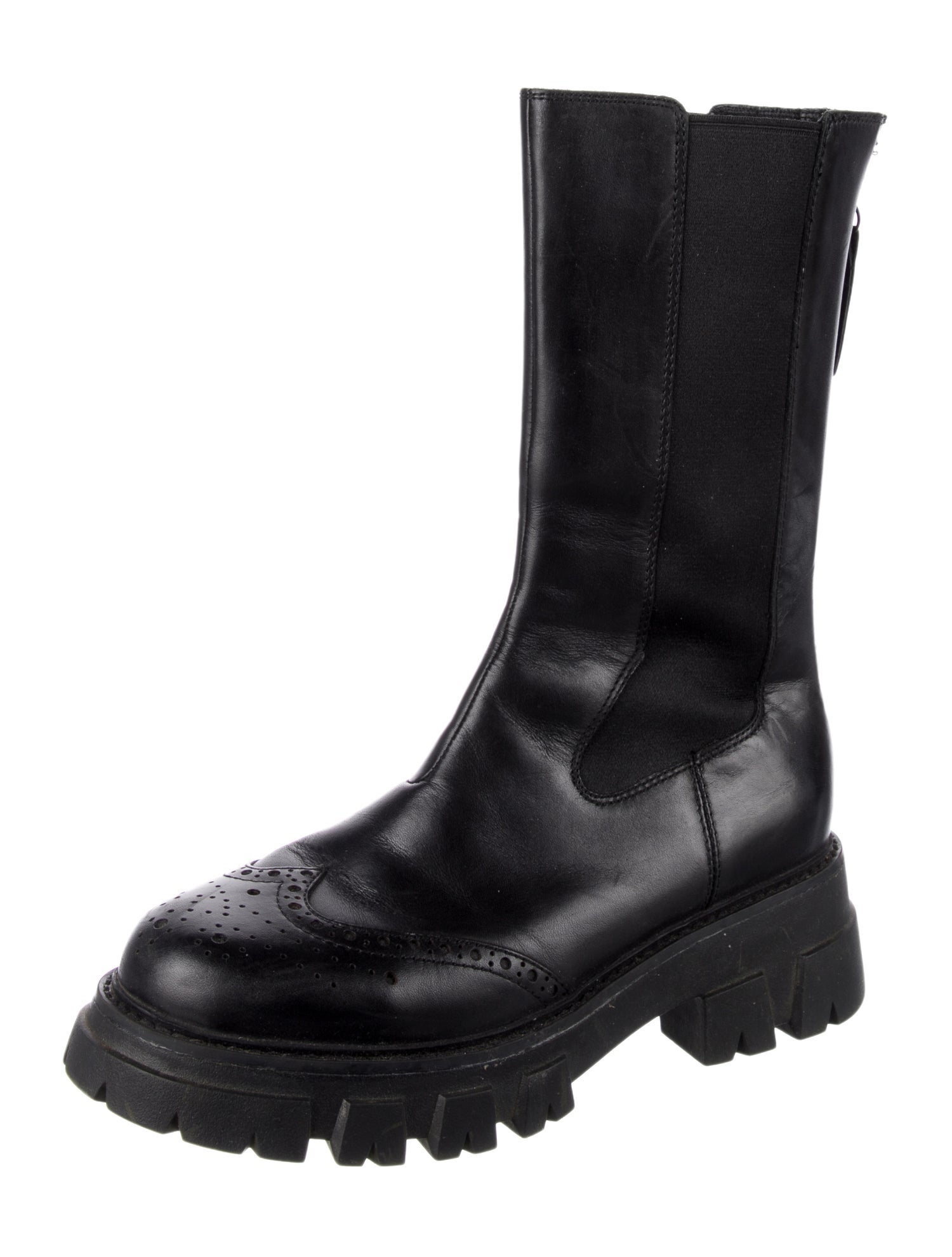 Ash Leather Combat Boots