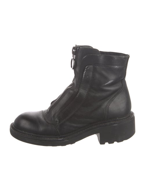 Ash Leather Combat Boots