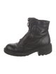 Ash Leather Combat Boots