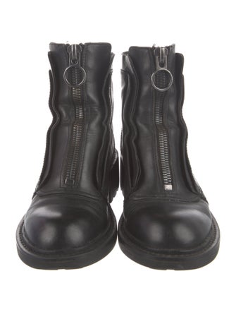 Ash Leather Combat Boots