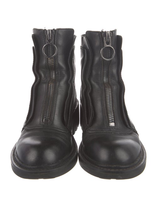 Ash Leather Combat Boots