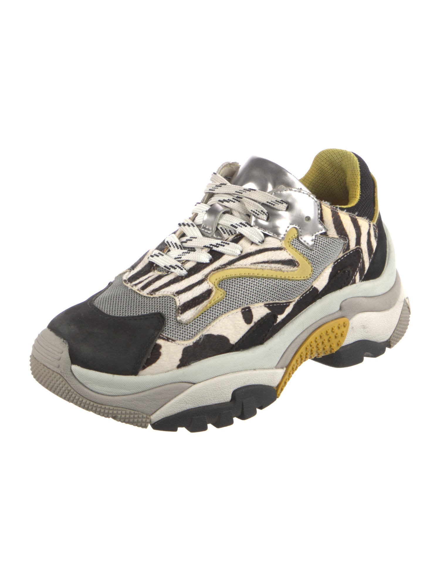 Ash Suede Printed Chunky Sneakers