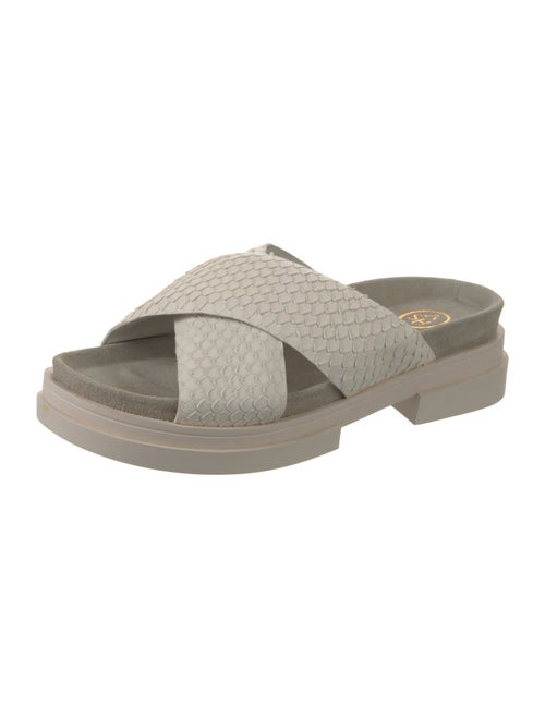 Ash Leather Slides