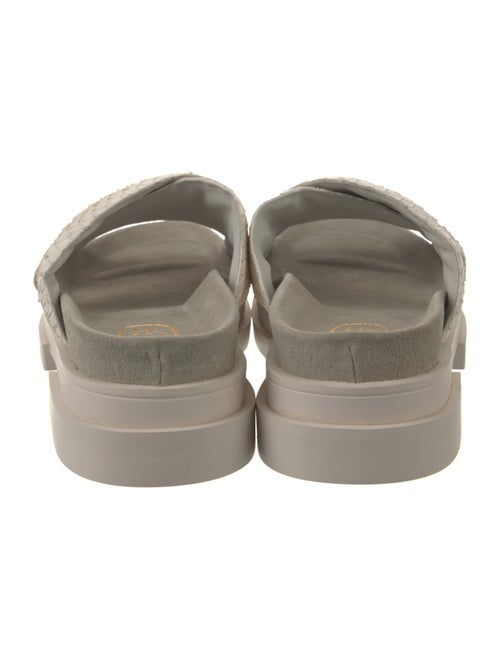 Ash Leather Slides