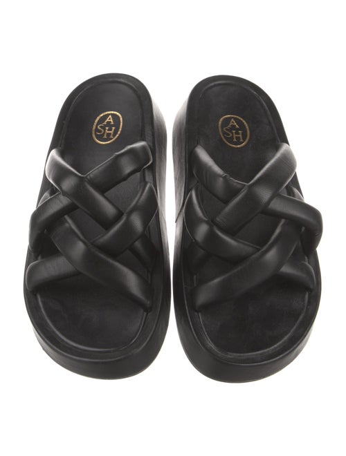 Ash Leather Slides