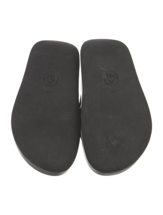 Ash Leather Slides