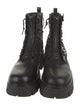 Ash Leather Printed Combat Boots
