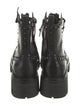 Ash Leather Printed Combat Boots