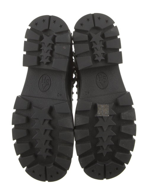 Ash Leather Printed Combat Boots