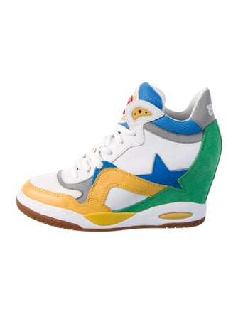 Ash Leather Printed T-Strap Pumps