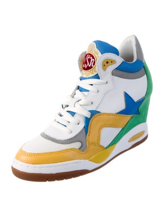 Ash Leather Printed T-Strap Pumps