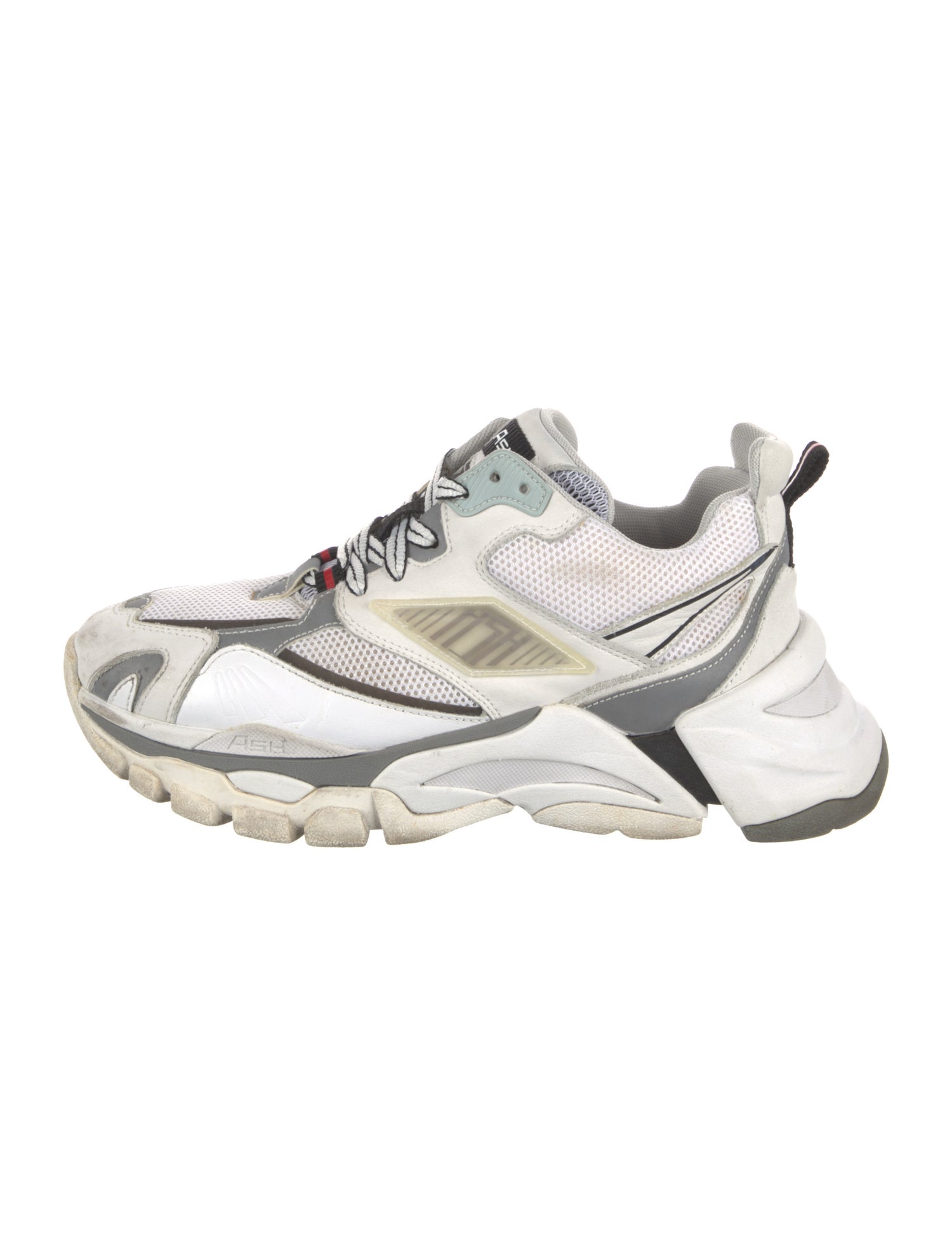 Ash Leather Printed Chunky Sneakers