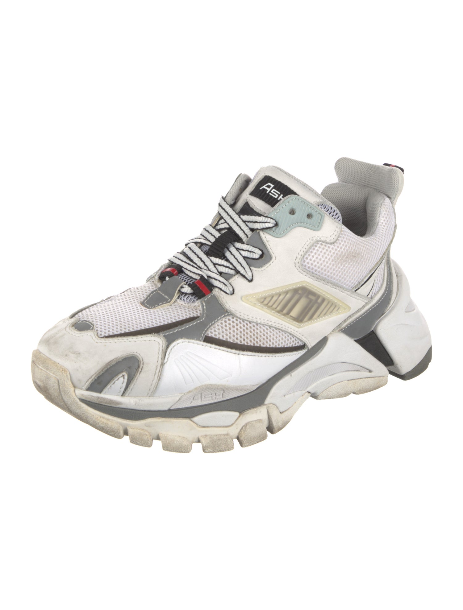 Ash Leather Printed Chunky Sneakers