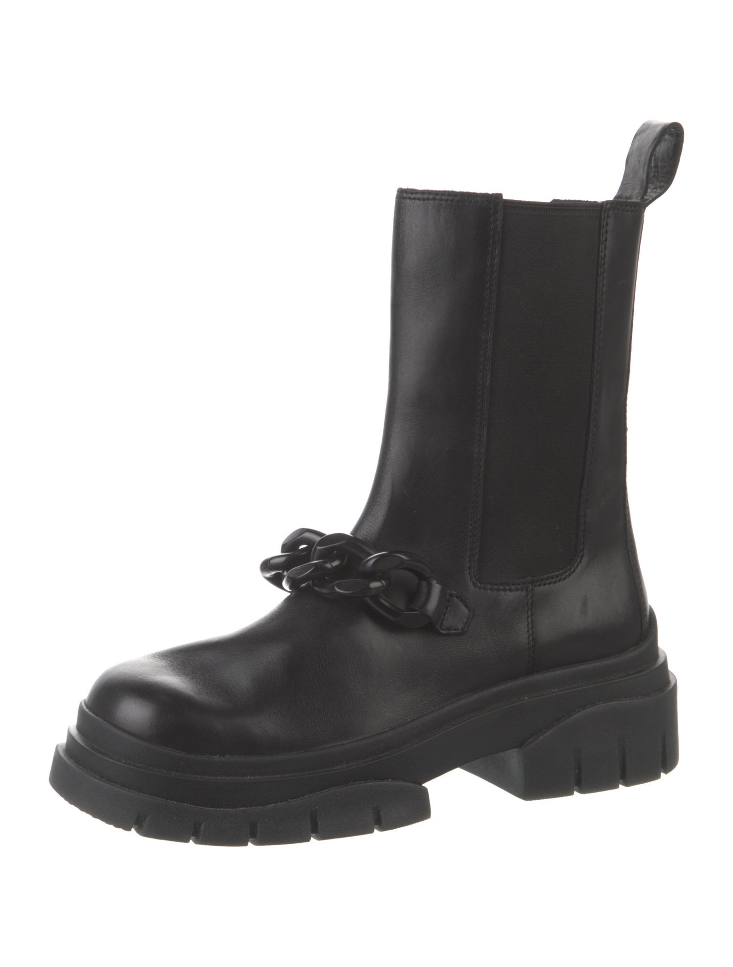 Ash Leather Combat Boots