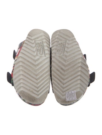 Ash Leather Printed Slides