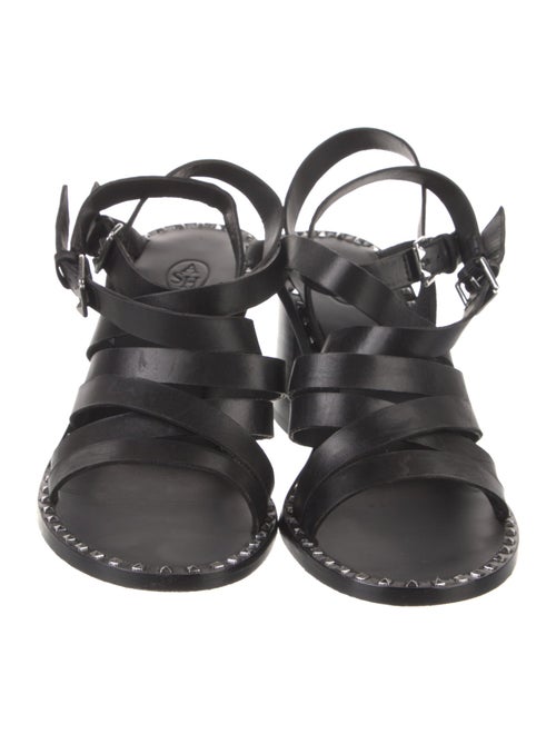 Ash Leather Studded Accents Gladiator Sandals