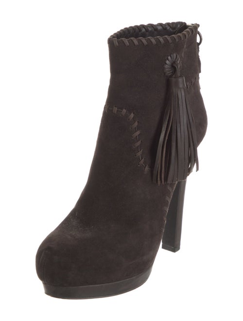 Ash Suede Whipstitch Trim Boots