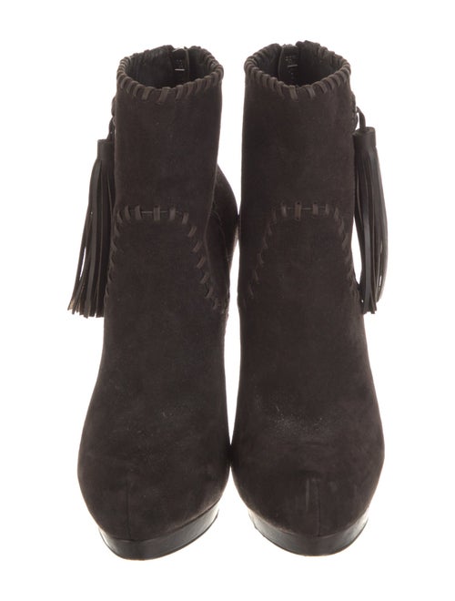 Ash Suede Whipstitch Trim Boots