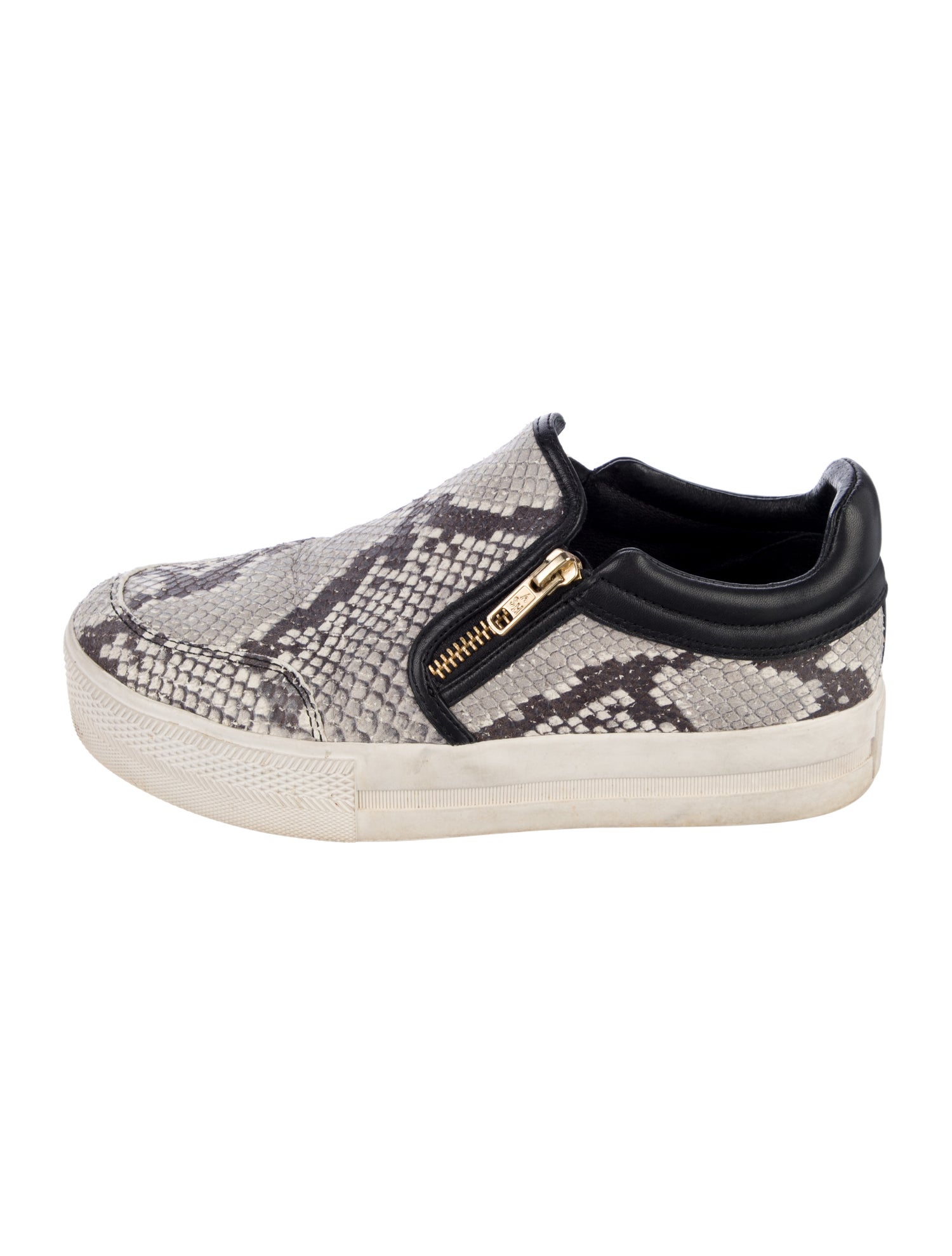 Ash Leather Animal Print Sneakers