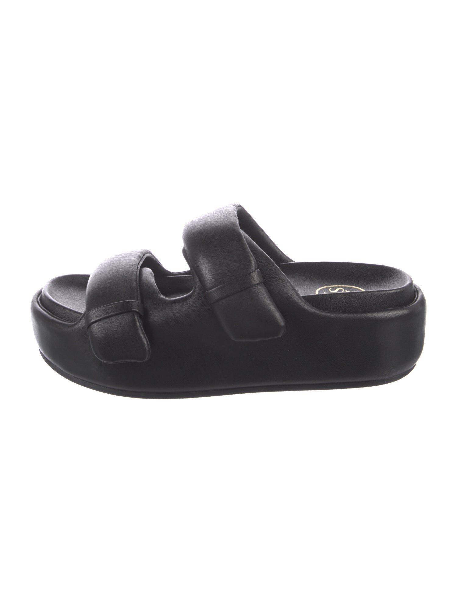 Ash Leather Slides