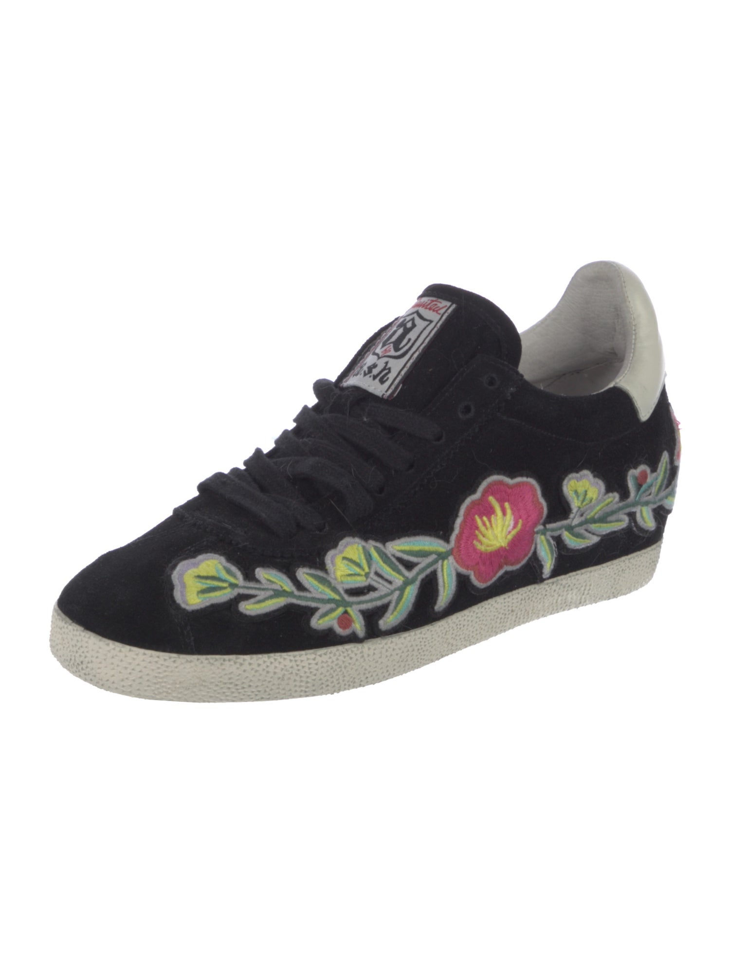Ash Suede Floral Print Sneakers