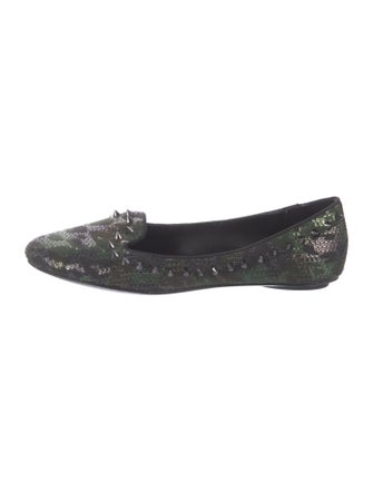 Ash Printed Studded Accents Loafers