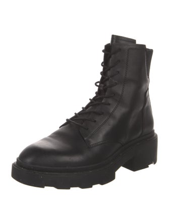 Ash Leather Combat Boots