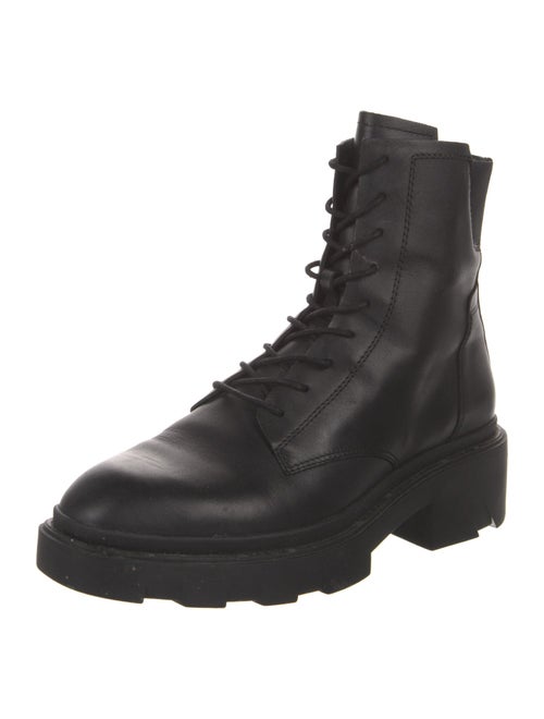 Ash Leather Combat Boots