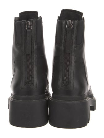 Ash Leather Combat Boots