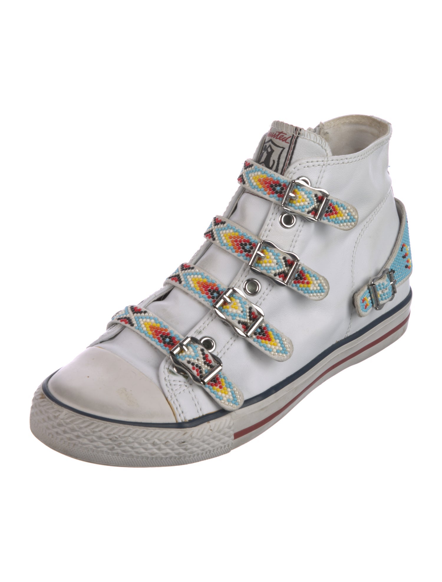 Ash Leather Printed Sneakers