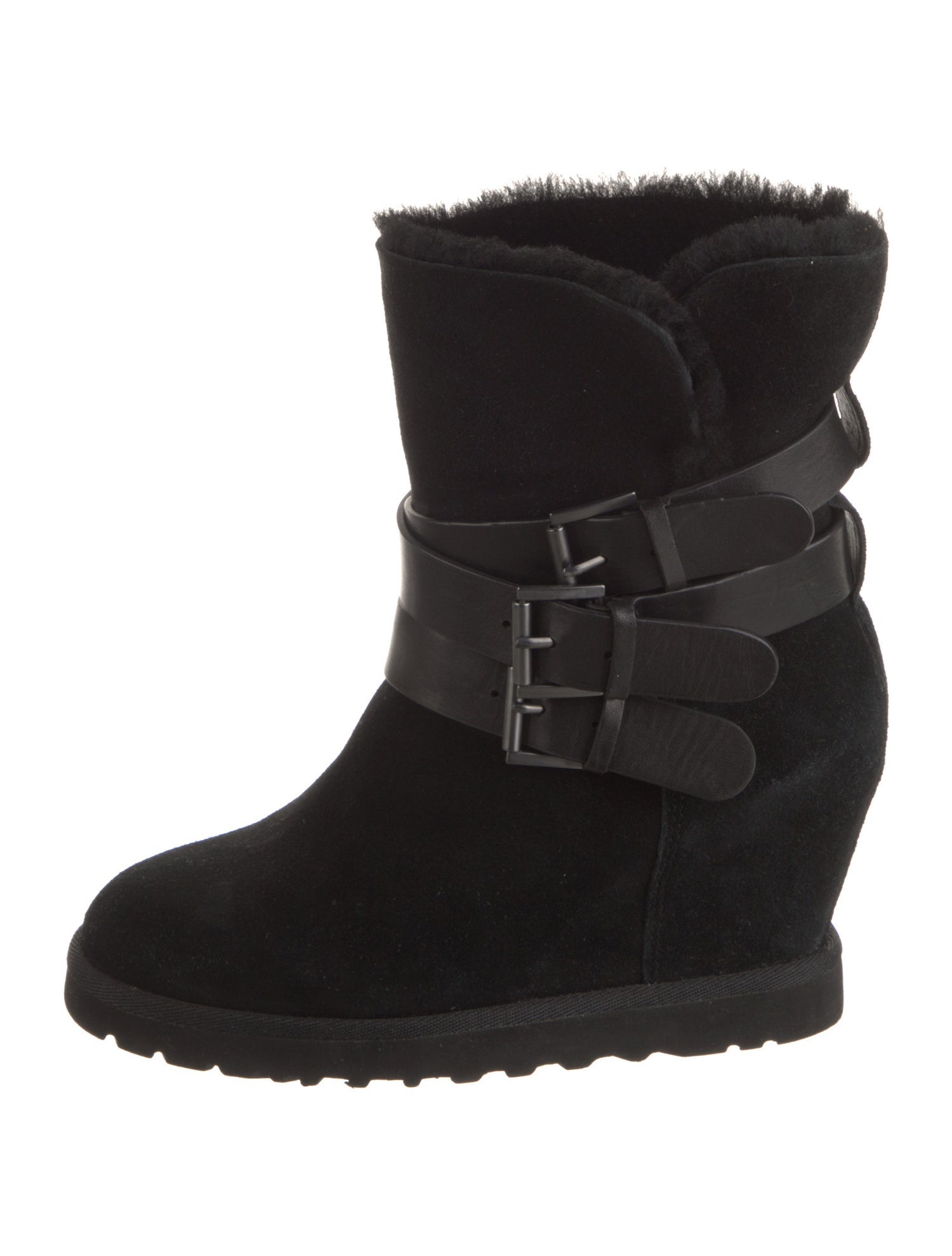 Ash Shearling Fur Trim Boots