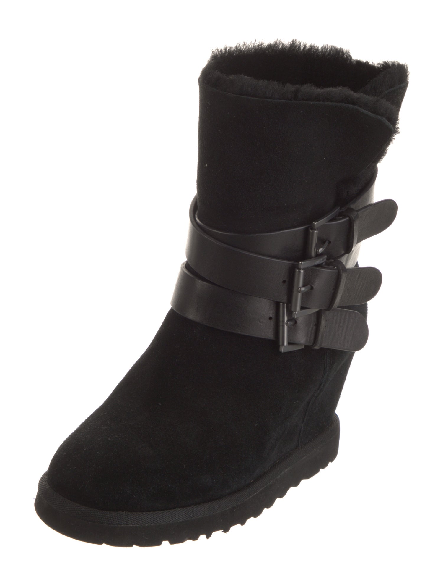 Ash Shearling Fur Trim Boots