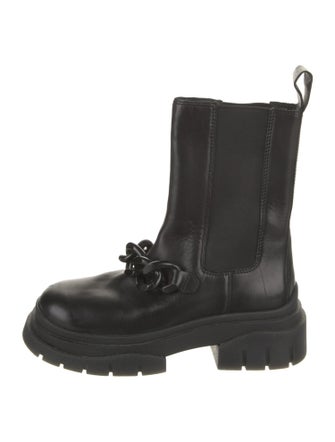 Ash Leather Combat Boots