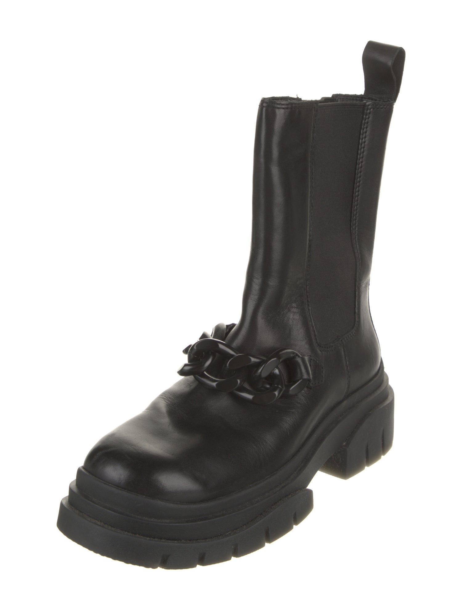 Ash Leather Combat Boots