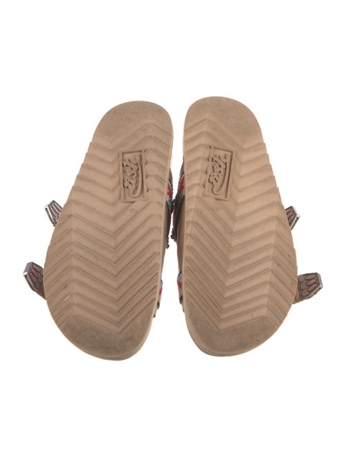 Ash Leather Printed Slides