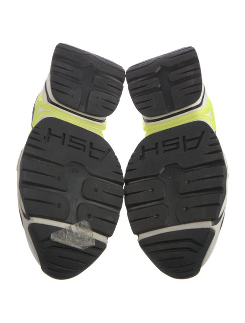 Ash Leather Colorblock Pattern Chunky Sneakers