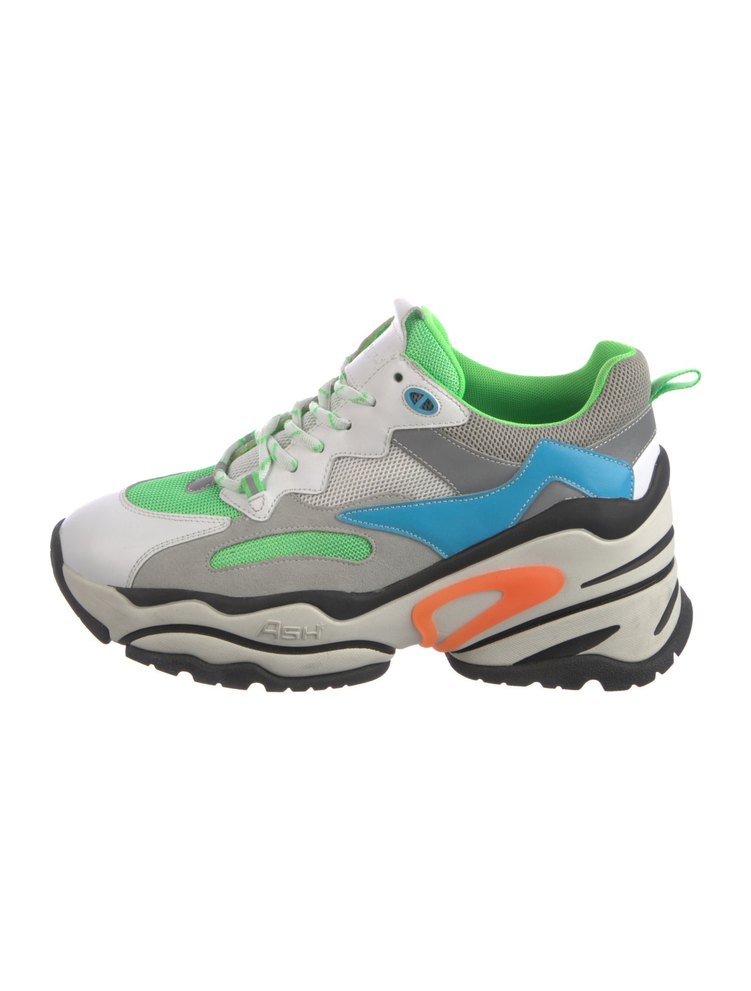 Ash Canvas Colorblock Pattern Chunky Sneakers