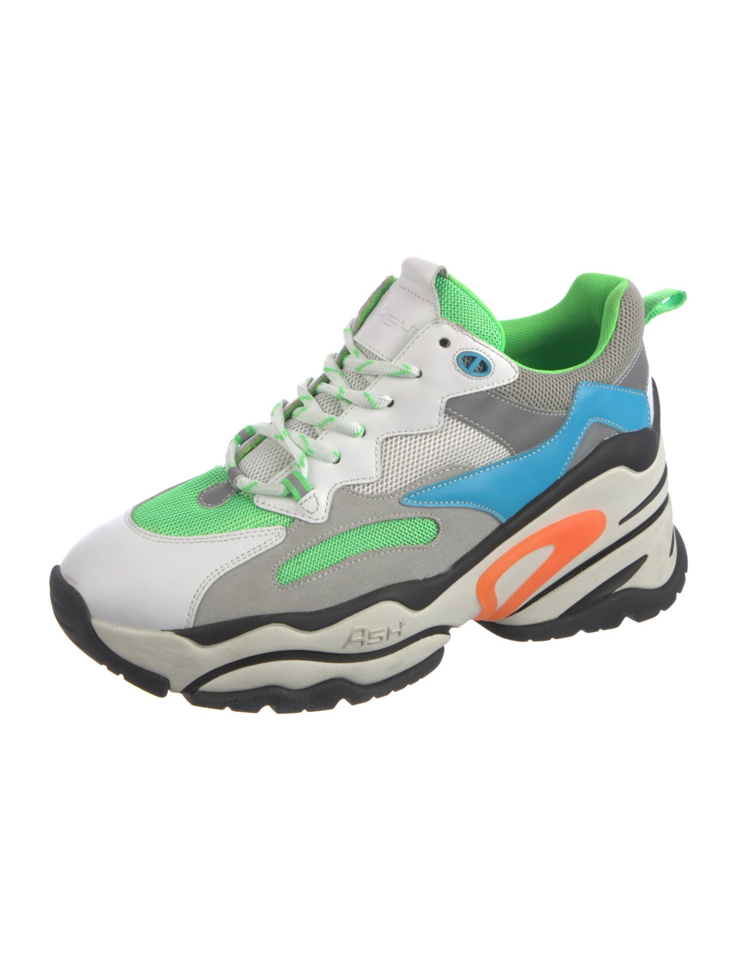 Ash Canvas Colorblock Pattern Chunky Sneakers