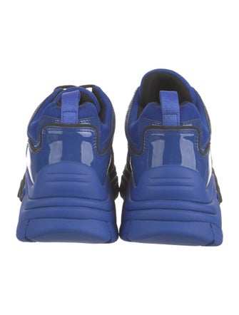 Ash Leather Colorblock Pattern Chunky Sneakers