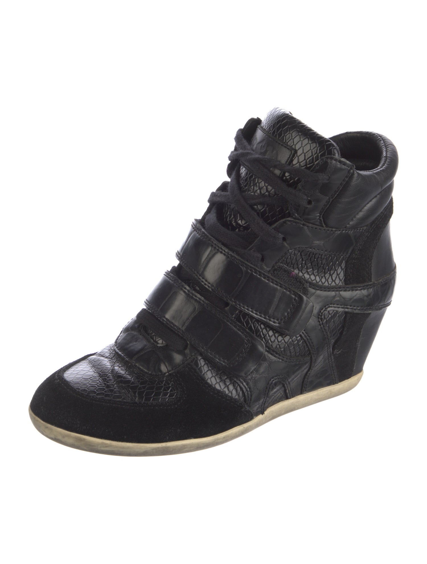 Ash Leather Wedge Sneakers