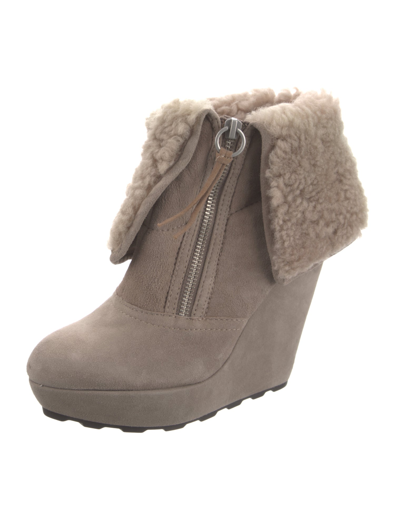 Ash Suede Lace-Up Boots