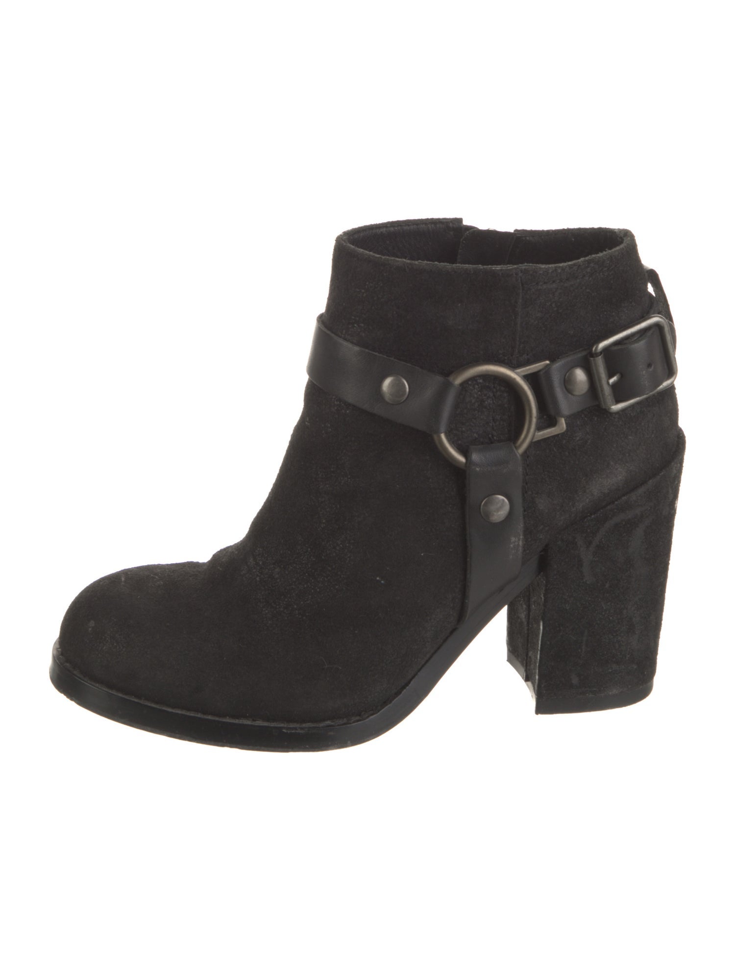 Ash Suede Leather Trim Embellishment Boots