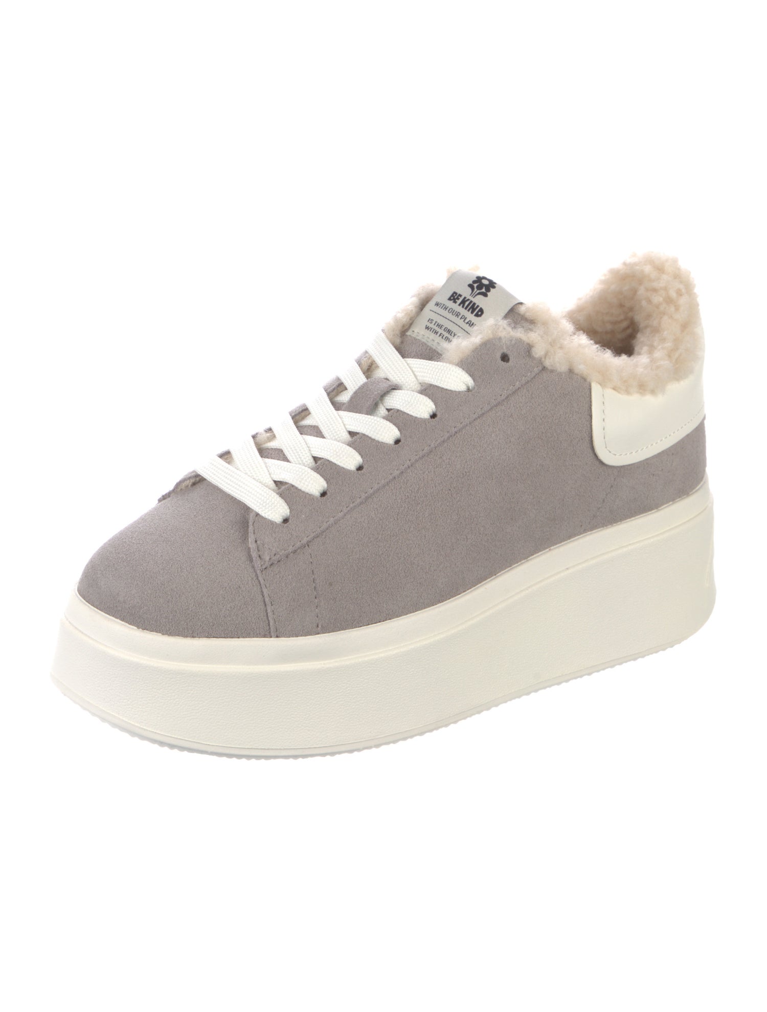 Ash Suede Fur Trim Sneakers
