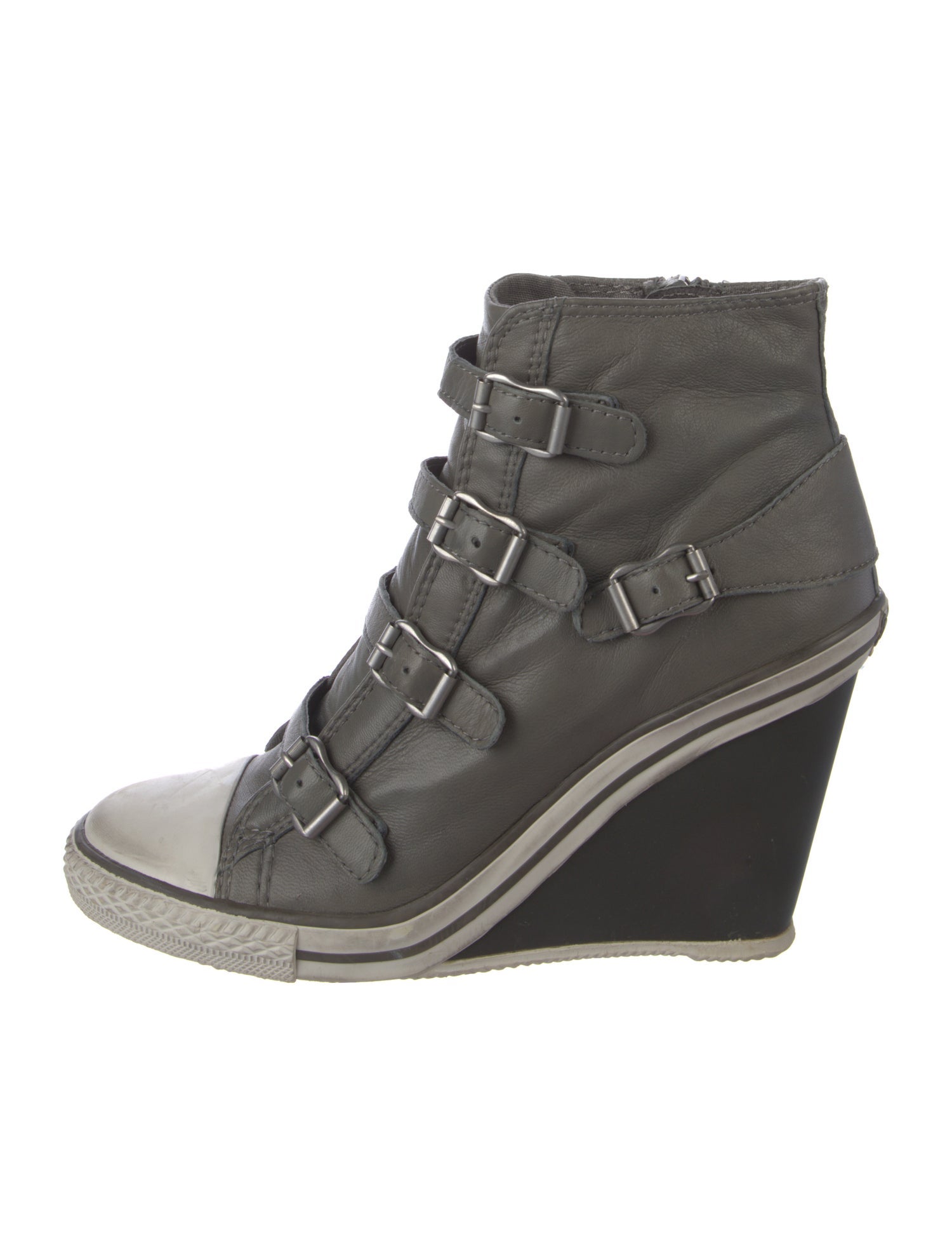 Ash Leather Lace-Up Boots